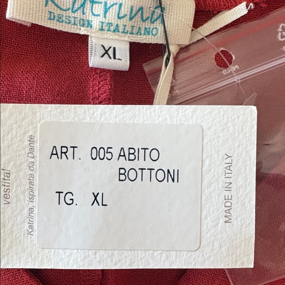 Katrina Cinque Terre Made In Italy Mediterranean Linen Blend Maxi Dress XL - Picture 9 of 11